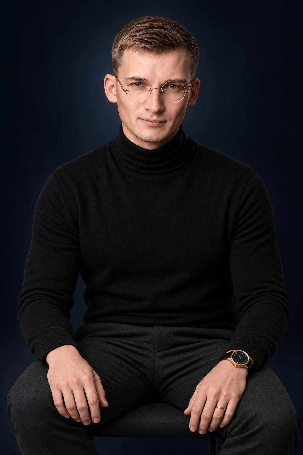 Вадим Моисеенко — портрет с опущенными руками